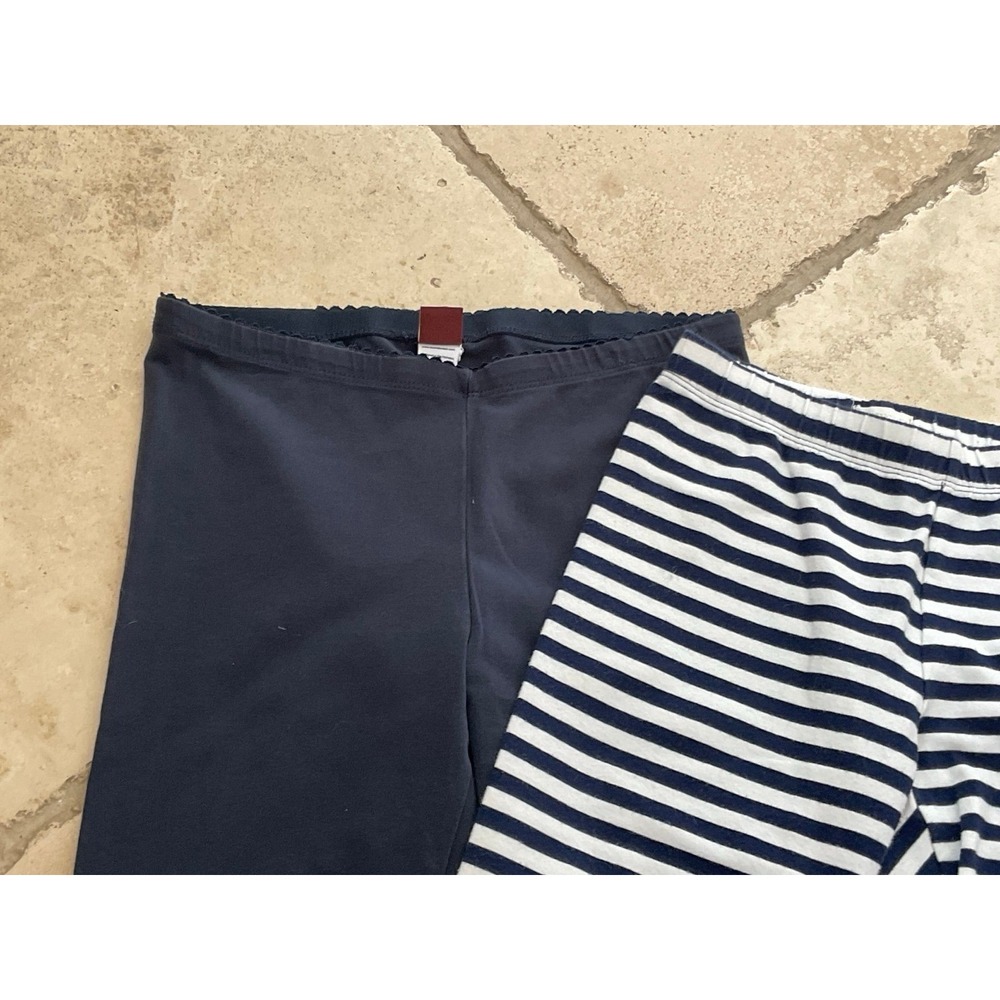 Tea Collection/Crewcuts blue Cropped Leggings Capris bundle; Girls Size 8 - Picture 3 of 7